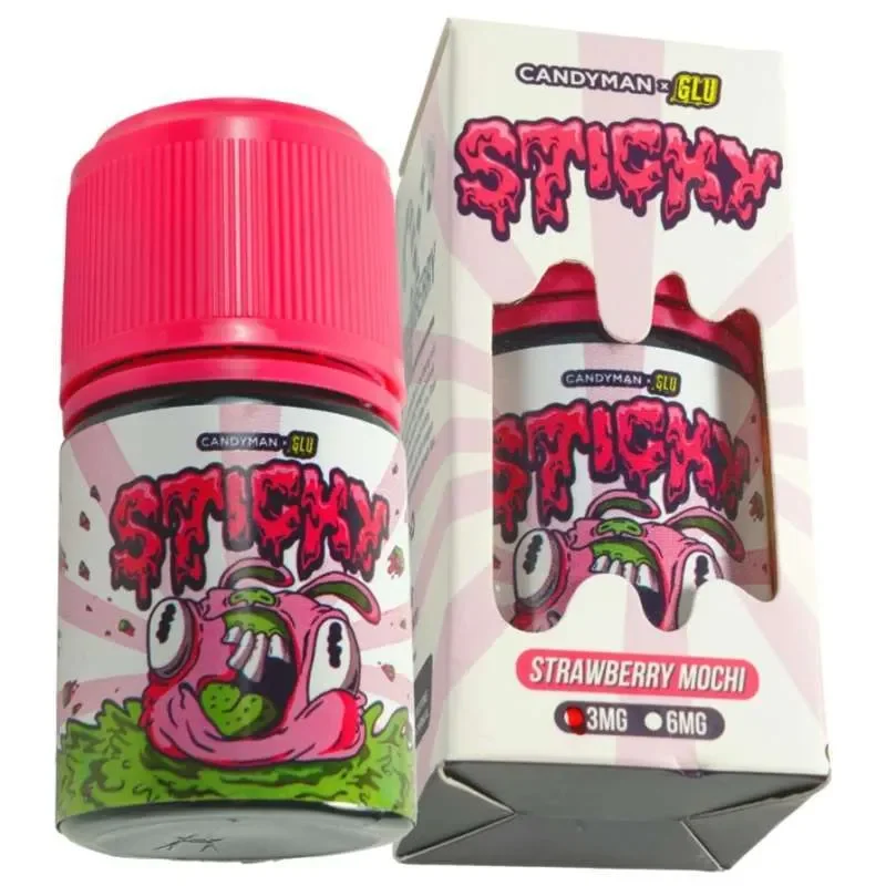 Glu x Candyman Sticky 60ml - Strawberry Mochi 3mg