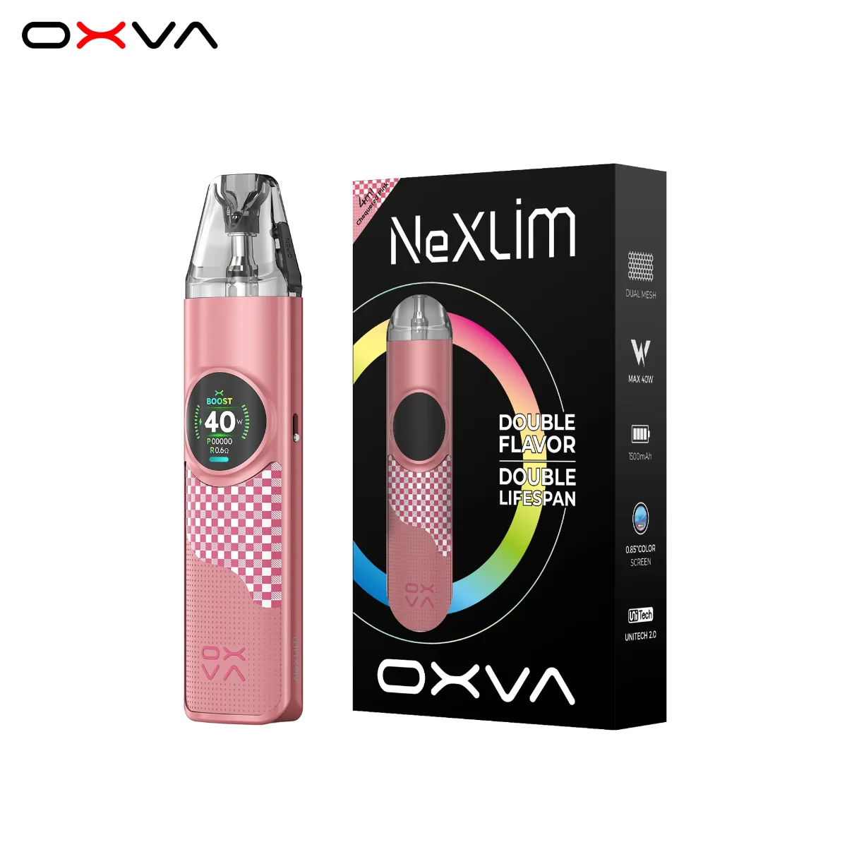 Oxva Nexlim Pod Kit - Chequered Pink