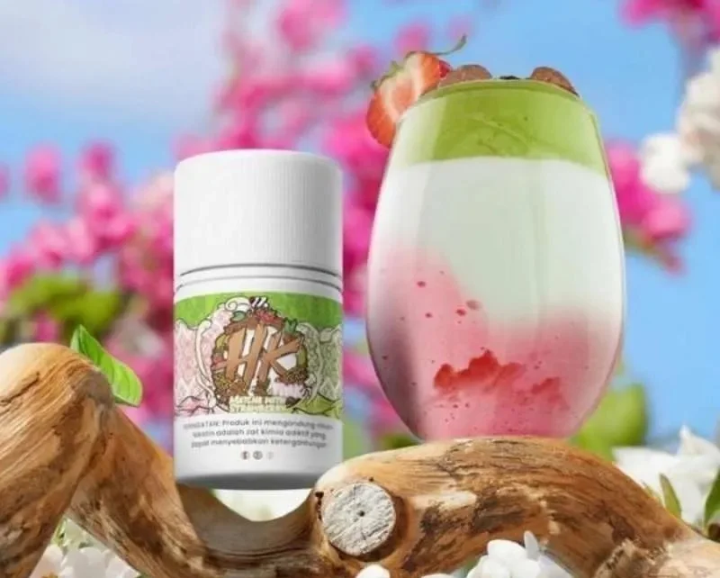 Happi Krunch Pink 60ml - Matcha with Strawberry 6mg