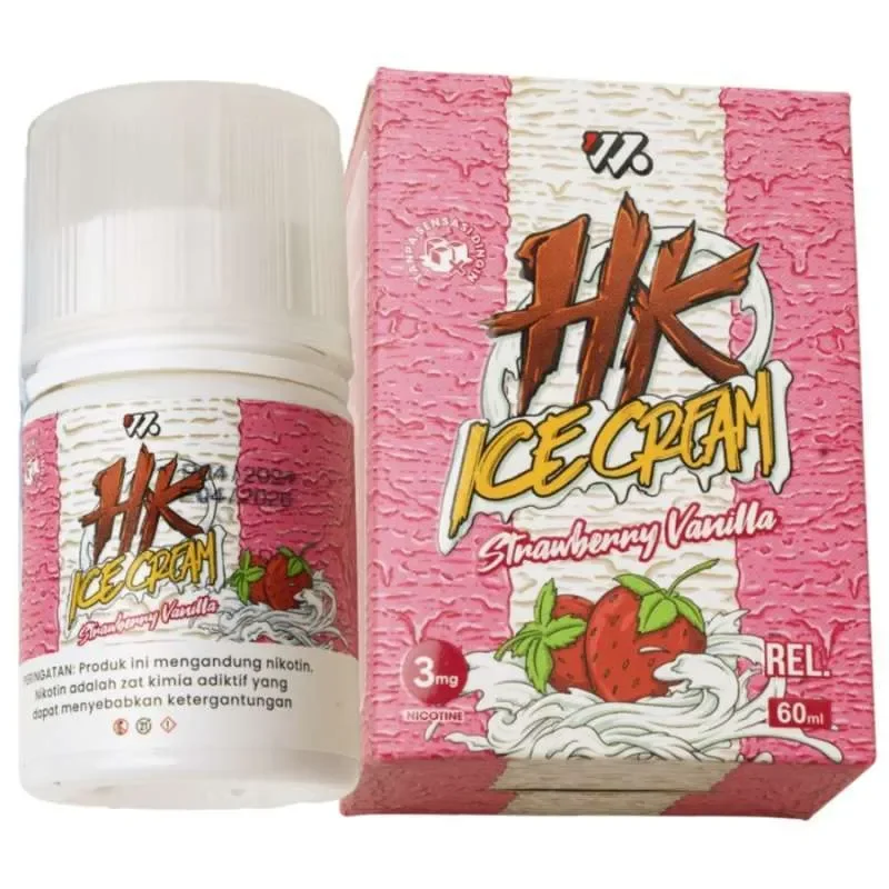 Happy Krunch Ice Cream 60ml - Strawberry Vanilla 3mg