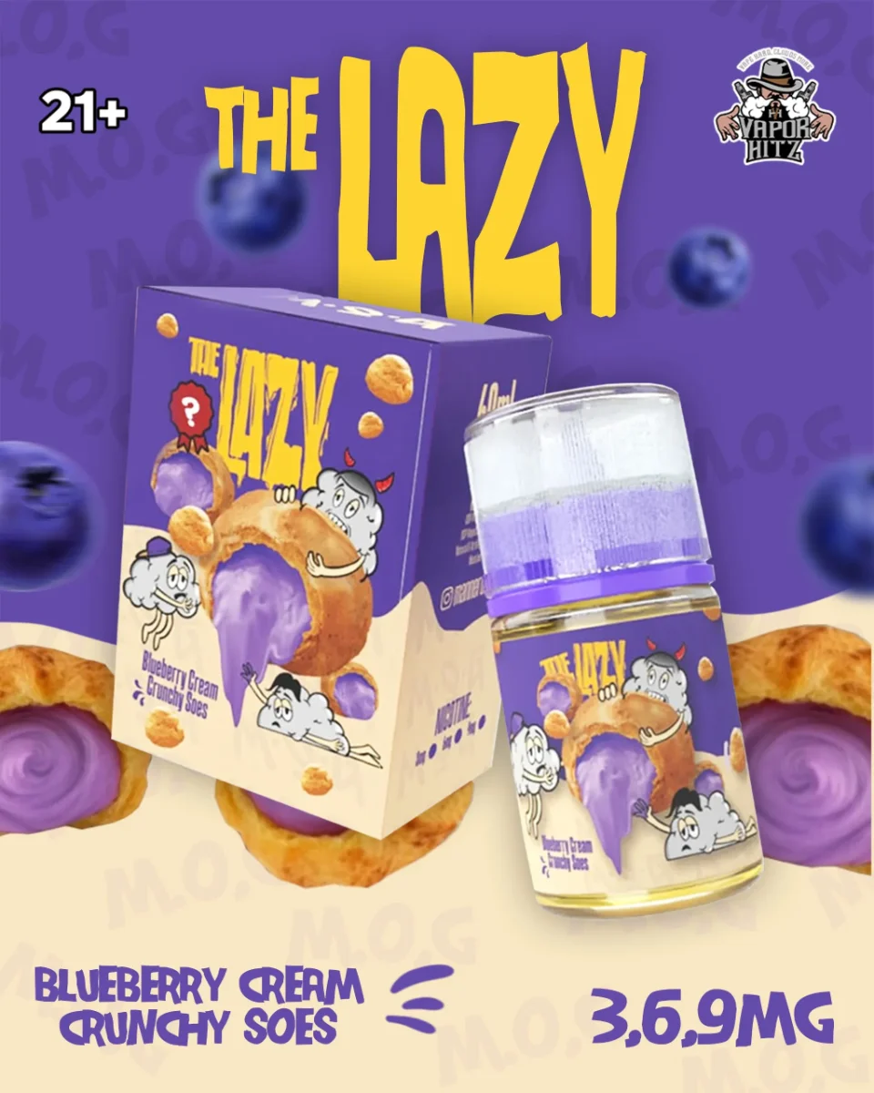 The Lazy 60ml - Blueberry Cream Crunch 6mg