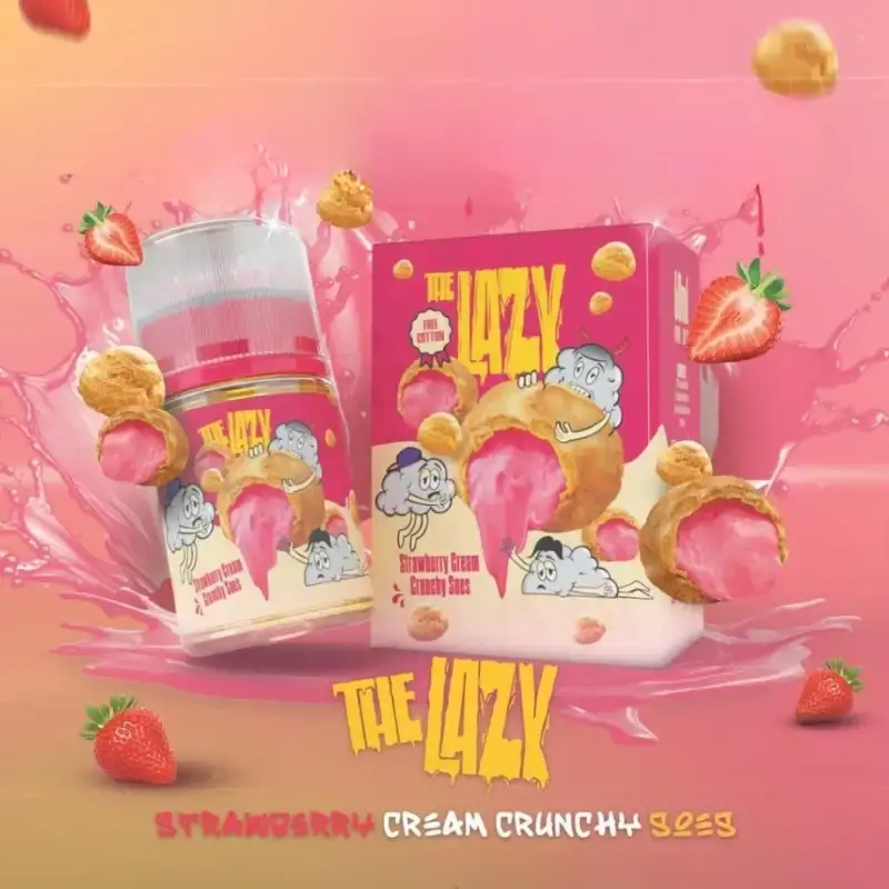 The Lazy 60ml - V2 Strawberry Cream Crunch 9mg