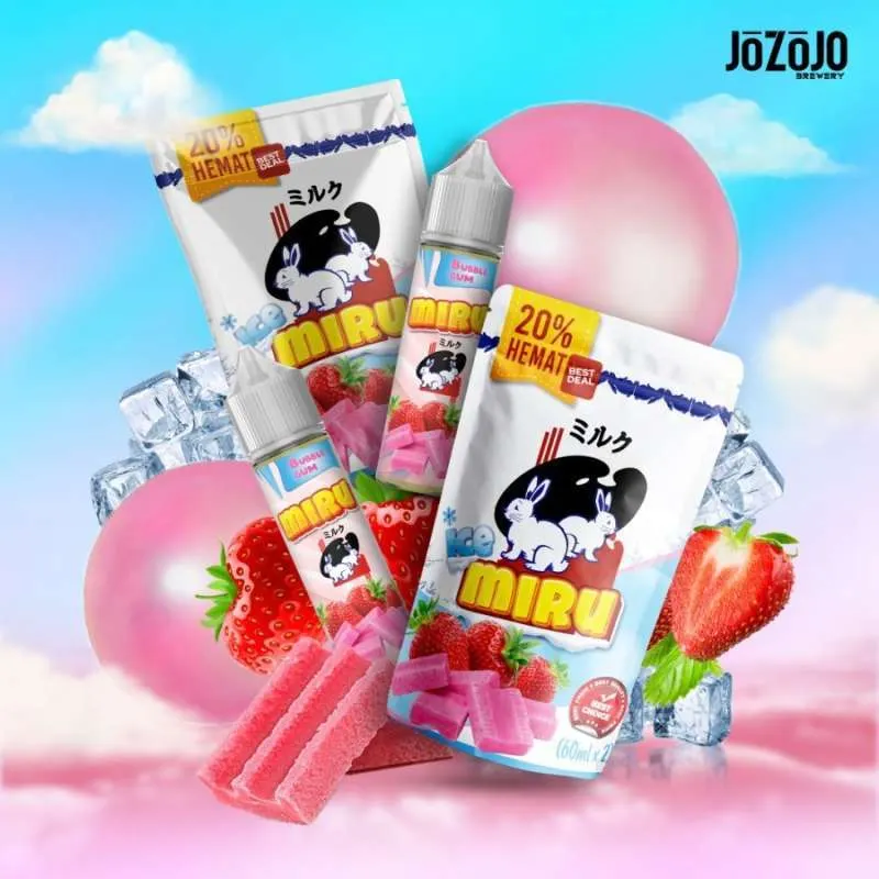 Miru Fruity Ice 60ml - Bubblegum Pouch 3mg