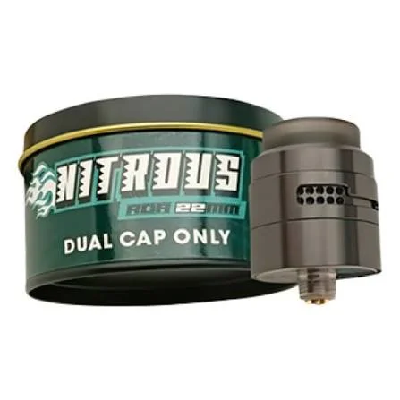 Nitrous RDA 22MM Dual Cap Only - Gunmetal