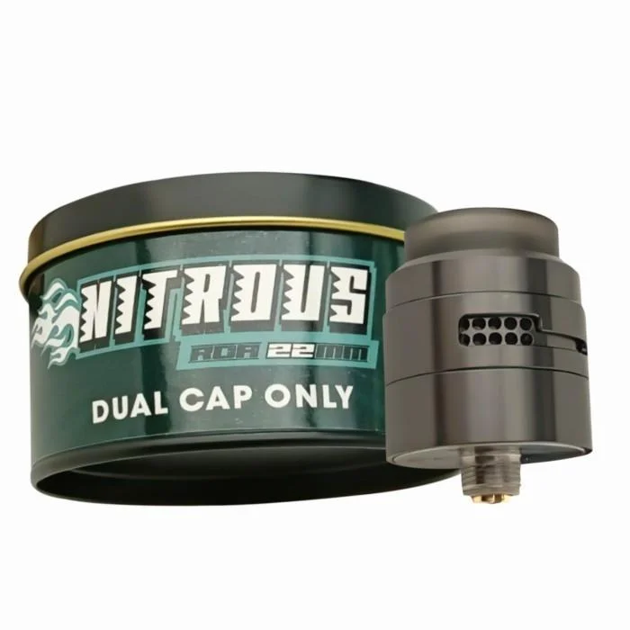 Nitrous RDA 22MM Dual Cap Only - Matte Grey