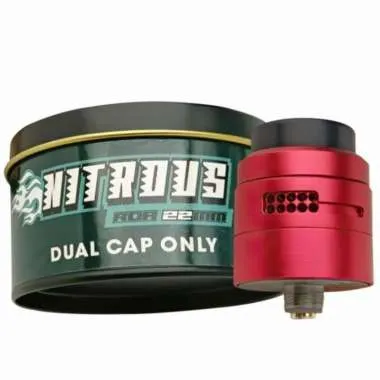Nitrous RDA 22MM Dual Cap Only - Red