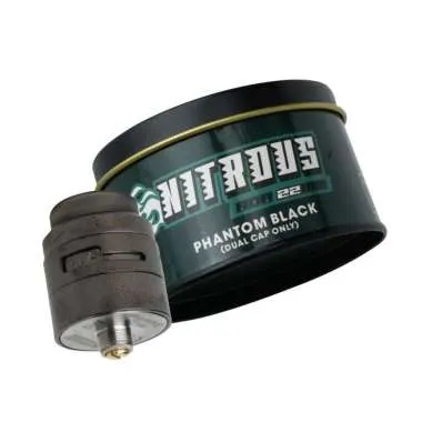 Nitrous RDA 22MM Shiny Dual Cap Only - Phantom Black