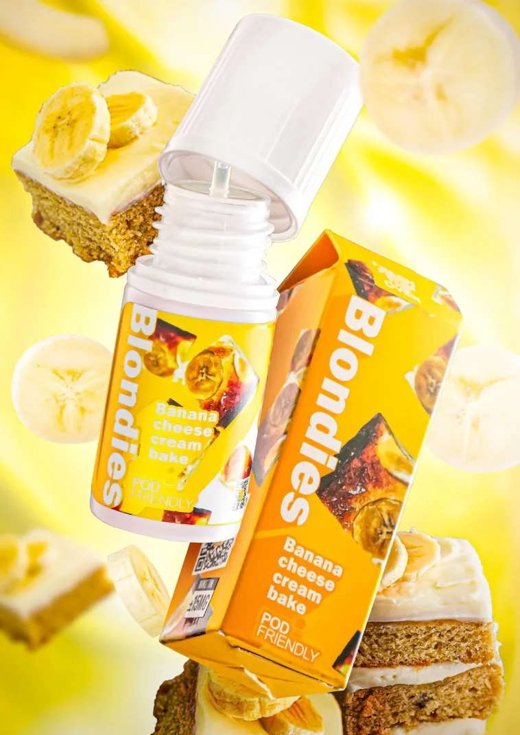 Blondies Pods Friendly 30ml - Banana Cheese Cream Bake 12mg