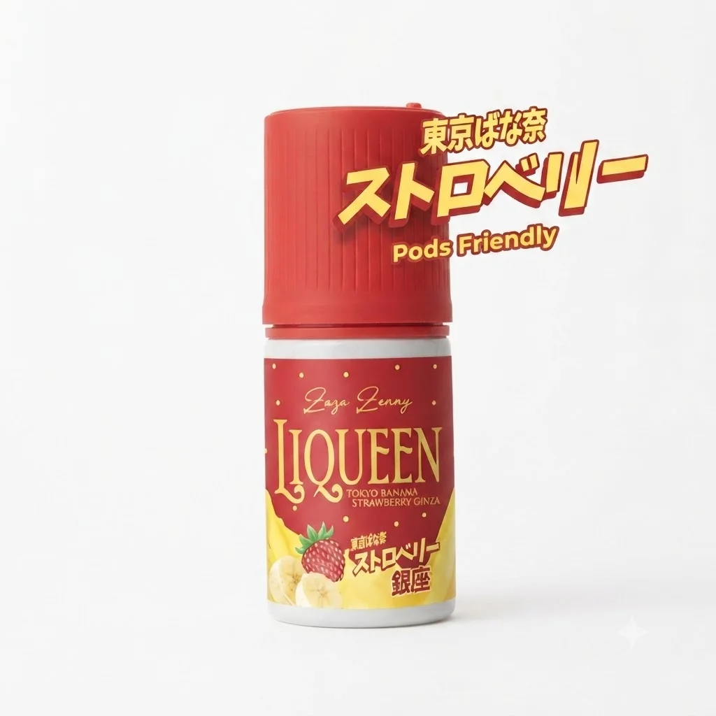 Liqueen Pods Friendly 30ml - V4 Tokyo Banana Strawberry Ginza 15mg