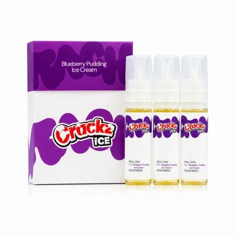 Crackz Ice Pack Saltnic 15ml - V11 Blueberry Pudding Ice Cream 25mg