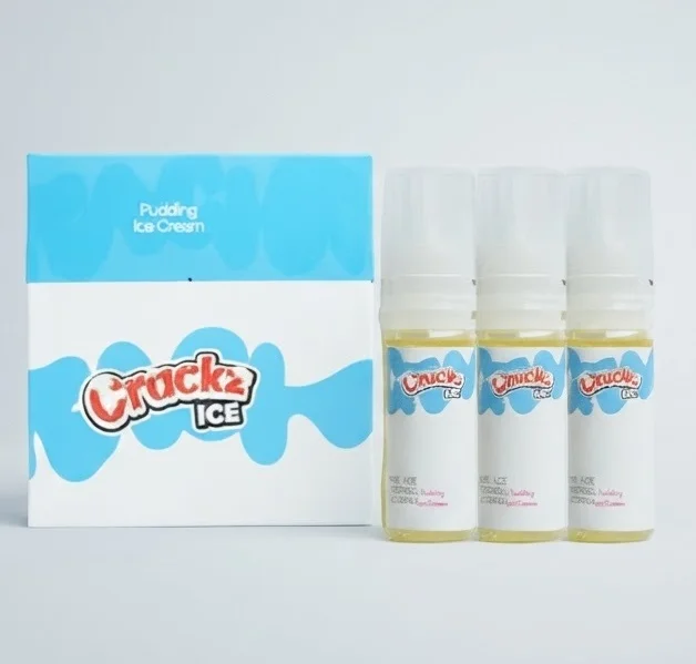 Crackz Ice Pack Saltnic 15ml - V4 Pudding Cream 25mg