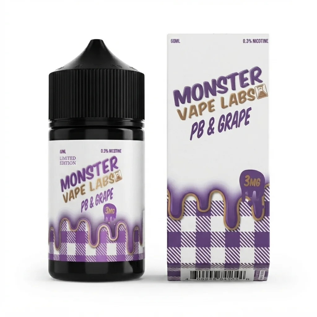 Monster Vape Labs 60ml - PB & Grape 3mg