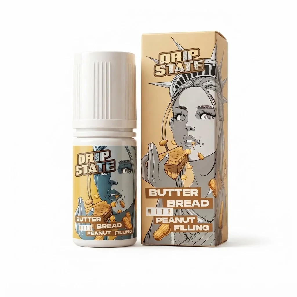 Drip State Saltnic 30ml - Butter Bread with Peanut Filling 30mg