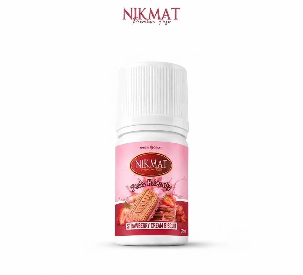 Nikmat Biscuit Pods Friendly Series 30ml - Strawberry Cream Biscuit 15mg