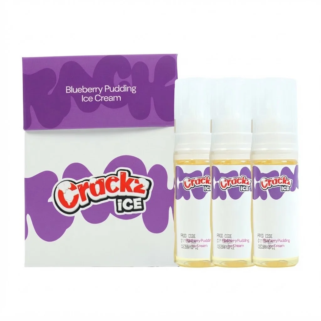 Crackz Ice Pack Saltnic 15ml - V11 Blueberry Pudding Ice Cream 25mg