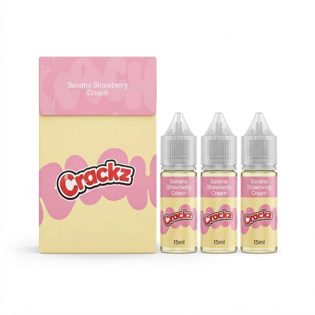 Crackz Pack Saltnic 15ml - Banana Strawberry Cream 25mg