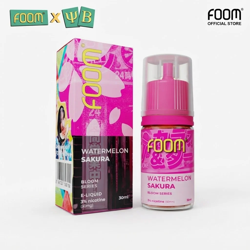 Foom Salt X YB Series 30ml - Watermelon Sakura 30mg