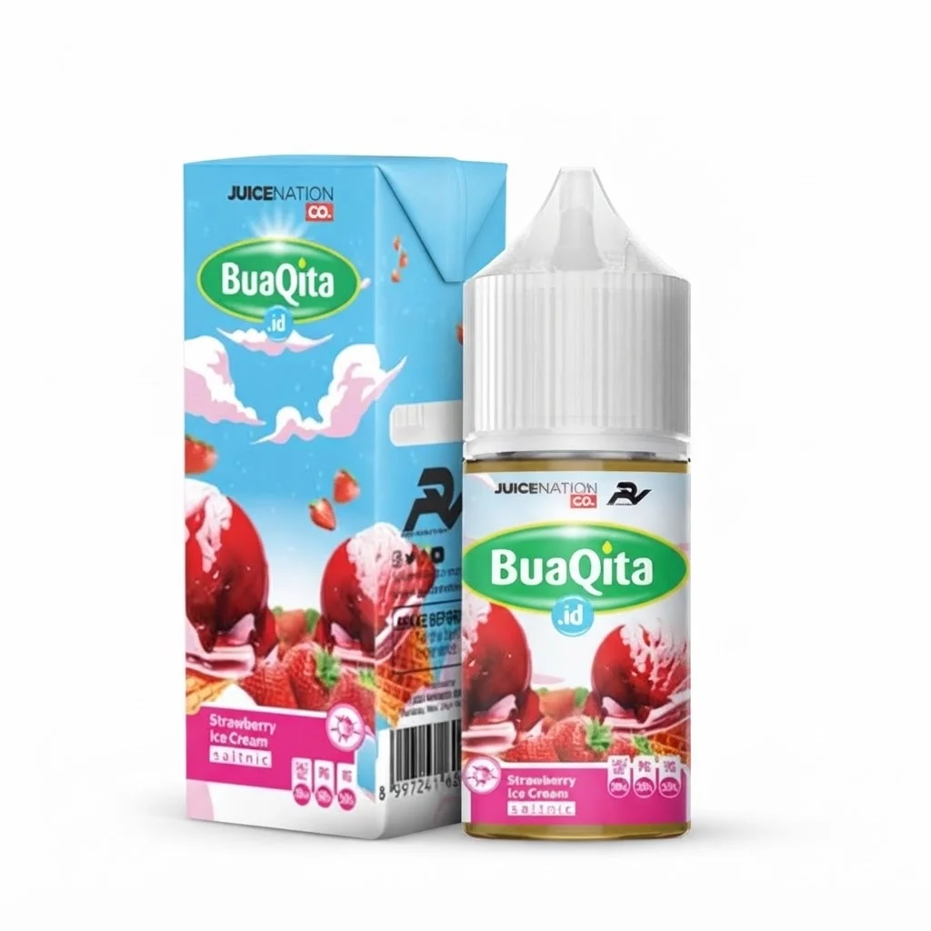 Buaqita Saltnic Ice Cream Series 30ml - Strawberry Ice Cream 30mg