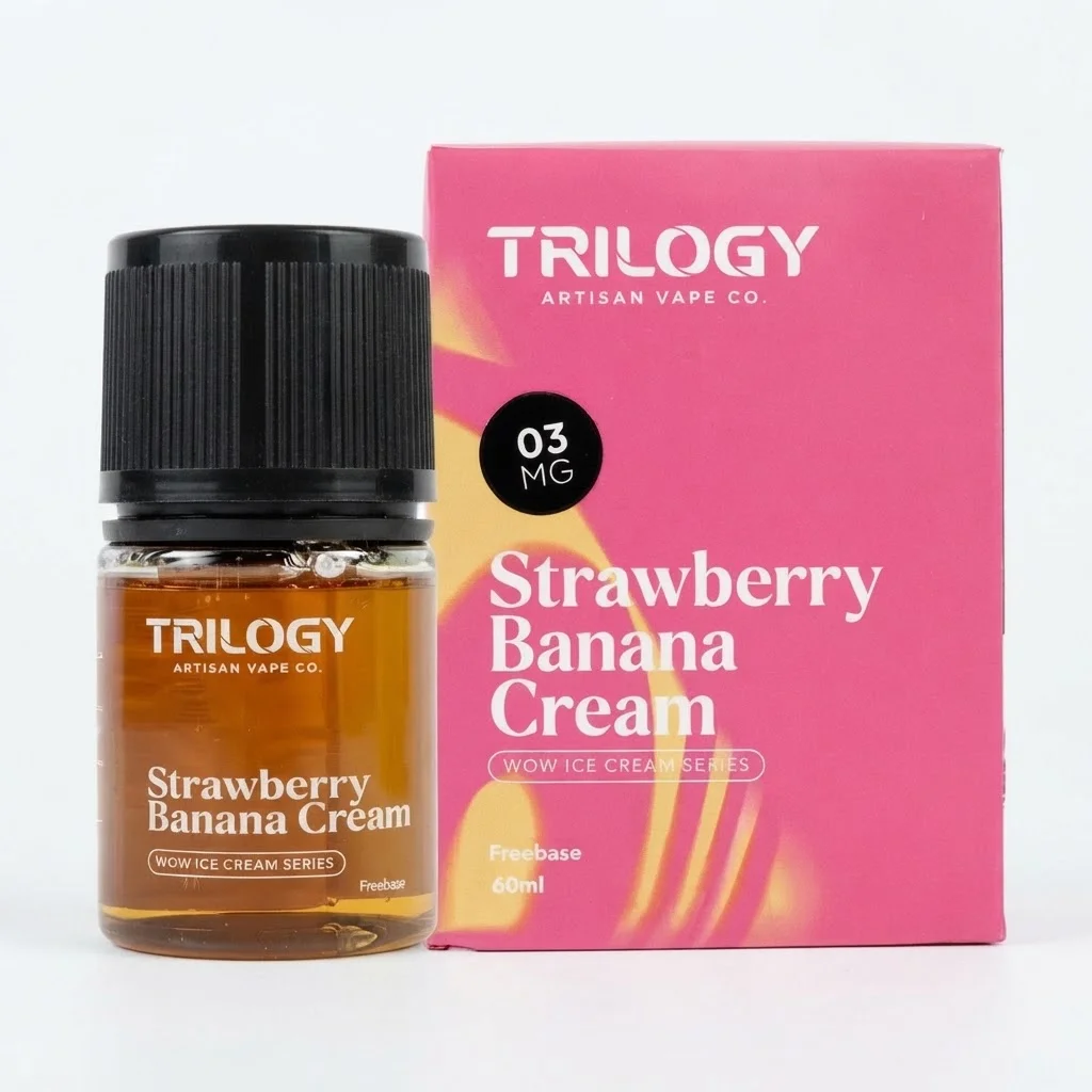 Trilogy Wow Ice Cream Series 60ml - Strawberry Banana Cream 3mg