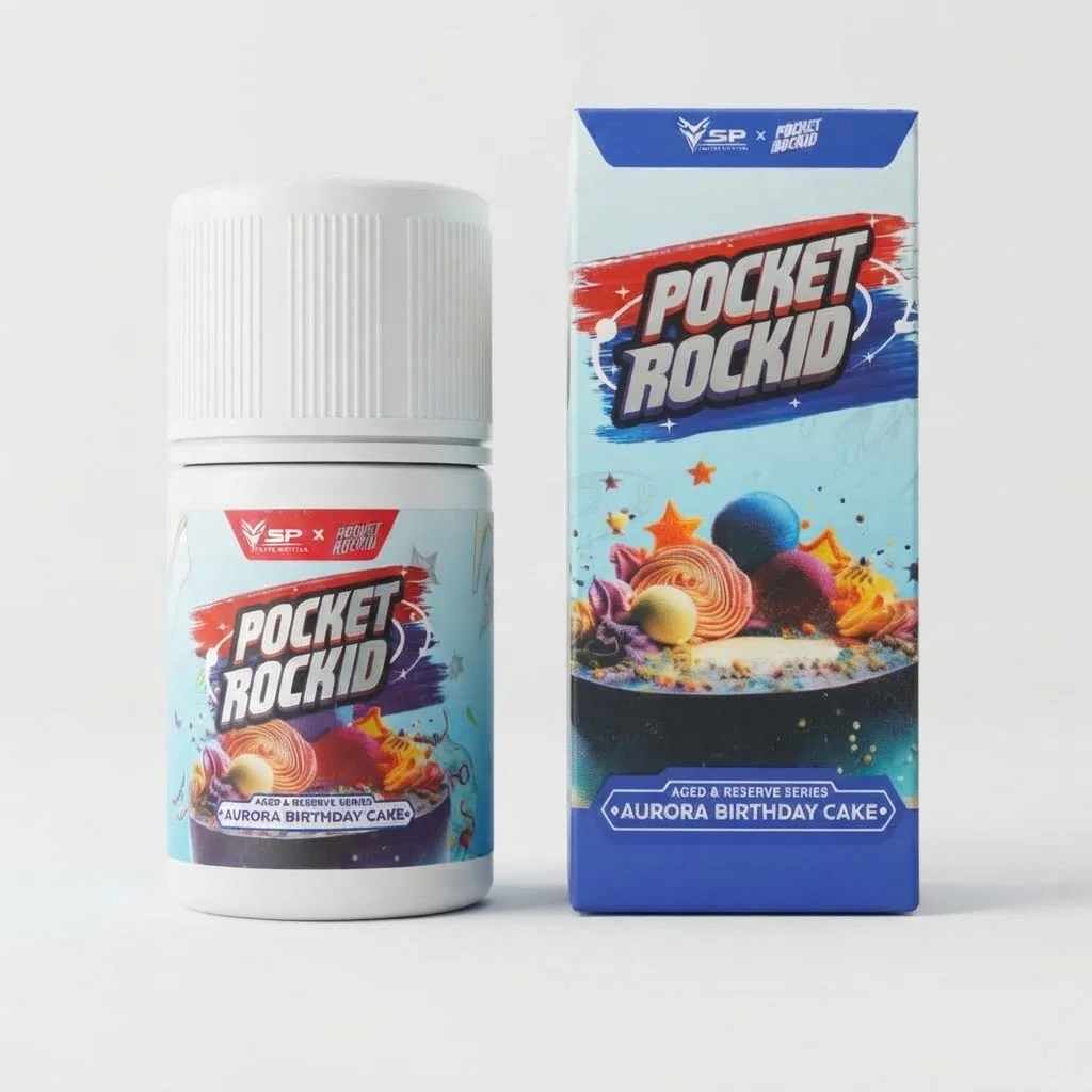 Pocket Rockid 60ml - Aurora Birthday Cake 9mg