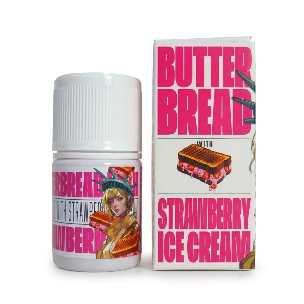 Drip State 60ml - Butter Bread with Strawberry Ice Cream 6mg