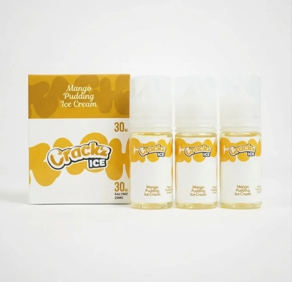 Crackz Ice Pack Saltnic 15ml - V13 Mango Pudding Ice Cream 25mg